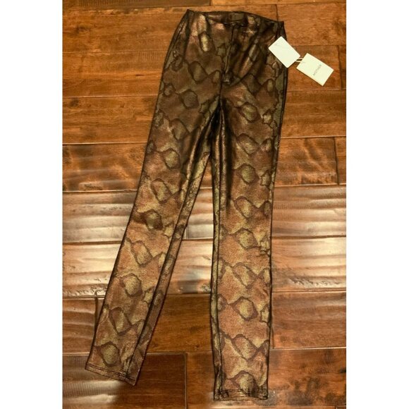 Mother Black & Copper Printed The HW Seamless Looker Ankle Pants, Size 24, NWT! - Picture 1 of 7